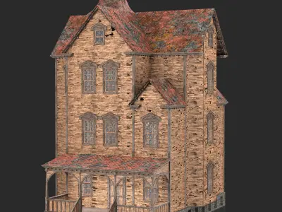 Old Abandoned Houses Collection 3D Model Pack