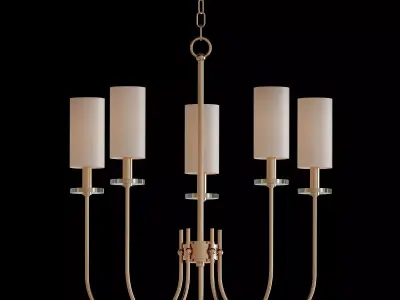 Monroe Collection Gold Chandelier 3D model