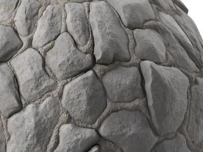 Field Stone 05 - PBR - 4K - PNG - Seamless Texture
