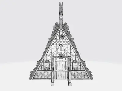 Vikings house on the swamp 3D print model