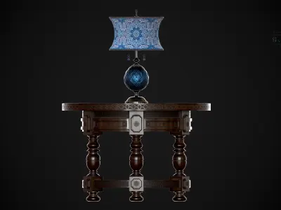 Lampshade-GL01-Blue Low-poly 3D model