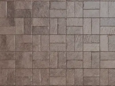 Vintage Rustic Square Wood Parquet PBR Seamless Texture