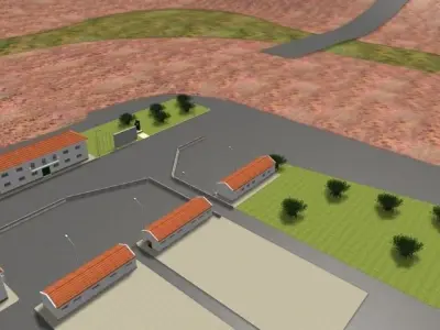 Hispanic village 3D model