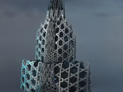 Hellgate Modern Weaved tower  3D model