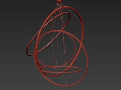 Chandelier circle hanging 3D model