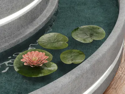 Urban Furniture with plant-set 02 3D model