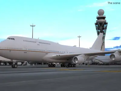  Boeing 747 Passenger Airliner Rigged 