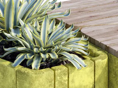 Uniun wooden planter boxes 3D model