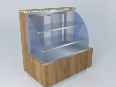 Kit803 Desk cooled by Exhibitor Forced Air Curved 2 doors by ... Free 3D model