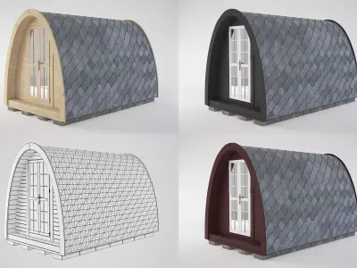 Wooden garden shed7 3D model