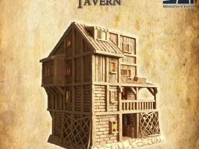 Port Tavern Tabletop Terrain 28 MM 3D print model