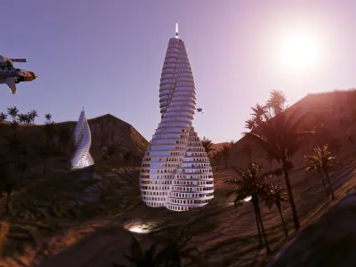 Sci-Fi  Futuristic city 3D model