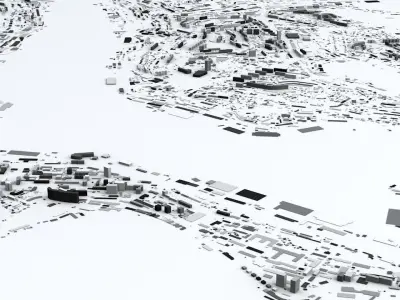 Vladivostok Streets and Buildings 3D model