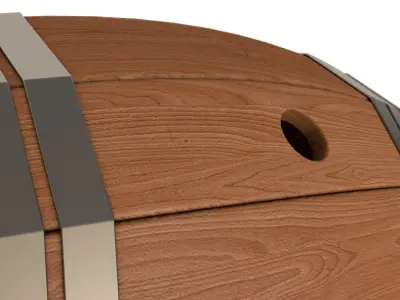 Wooden Barrel collection 3D model