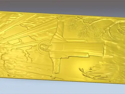 church door jesus open arms 3D print model