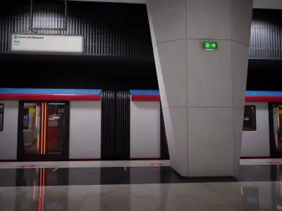 Solaris Subway Station Low-poly 3D model