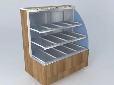 Kit-804 Hot Desk Exhibitor Curved 2 doors by: Alex Marques Free 3D model