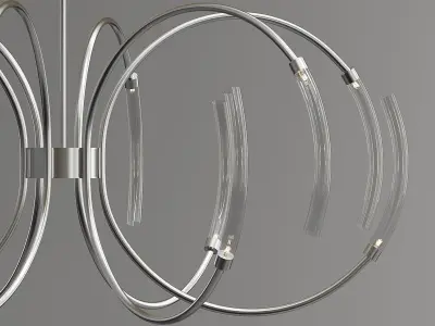hook 1 two modern chandeliers hanging 3D model