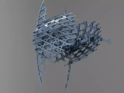 Diamond Cyberpunk Boss Radio tower 3 3D model