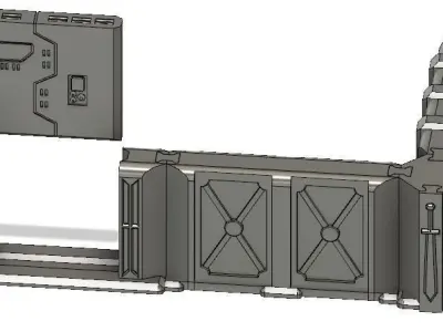 Modular Sci Fi Walls 3D print model