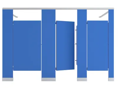 Toilet Stall-002 3D model