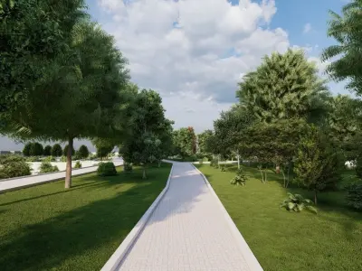 park-public park-Private Park Landscape 3D model