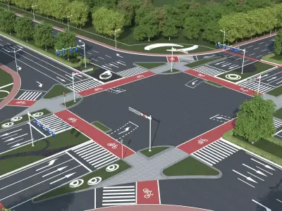 City Roads 3D model