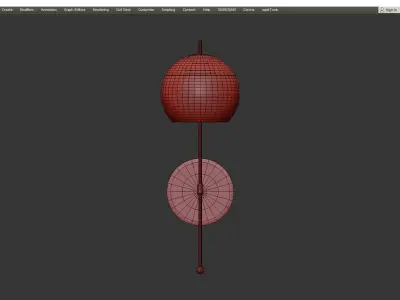 Kingsley Modern Sconce Low-poly 3D model
