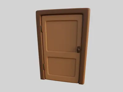 Cartoon Door 5b 3D model