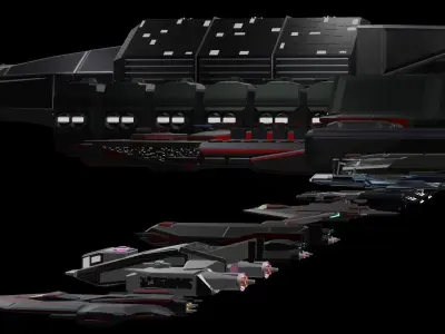 Spaceships futuristic spaceship 3D model