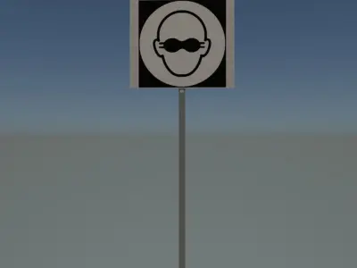 protection sign  Free low-poly 3D model