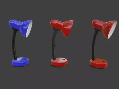PBR Desk Lamp Lampshade Model 3D model