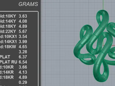 Brilliant Abstract Twisted Pendant Necklace 3D print model