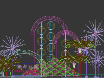 Holiday Decorations Low-poly 3D model