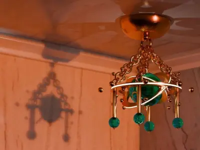Futuristic chandelier 3D model