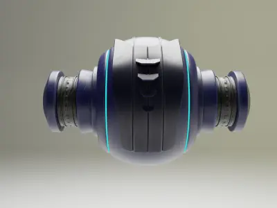 Sci Fi Sphere Drone Low-poly 3D model