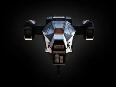 District 9 Dropship Low-poly 3D model