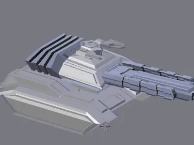 Sci fi Fighter Tank 3D print model