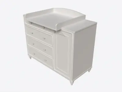 Cilek Romantic Dresser with Table 3D model