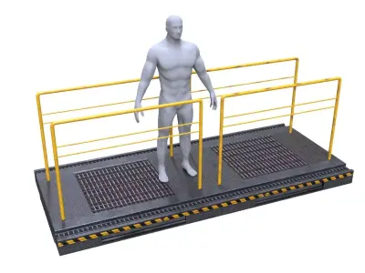 LowPoly Platform bridge ladder MODEL Element1 old Low-poly 3D model