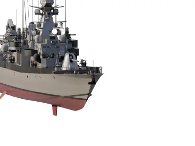 EUROPEAN FAST ATTACK BOAT WITH MISSILE SYSTEM 3D model