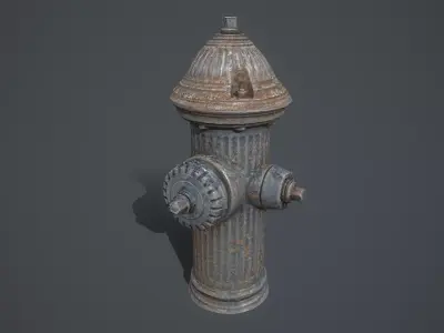 Fire Hydrant Low-poly 3D model