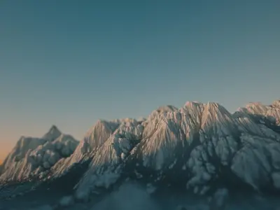 Snow-Covered Landscape 3D model