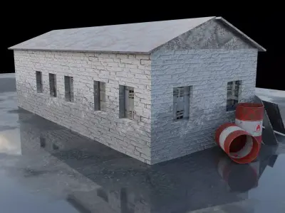 house with barrel 3D model