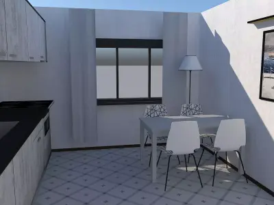 Home Kitchen Models Ready Scene Low-poly 3D model