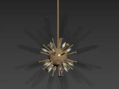 Natural White Quartz Pendant Lamp by Aver 3D model
