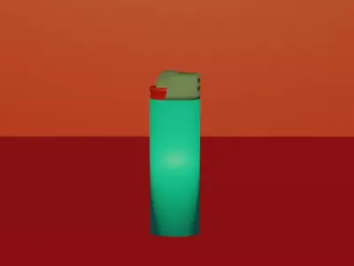 Blue Lighter  Free 3D model