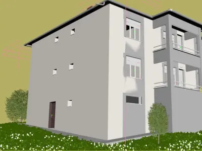 Dublex Villa Low-poly 3D model