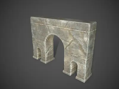 Semi Stylized Antique Roman Triumphal Arch  Low-poly 3D model