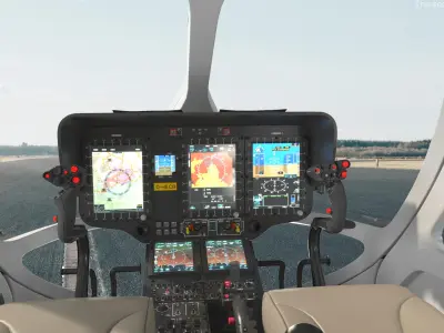  Eurocopter H145 Helicopter Rigged for Maya 